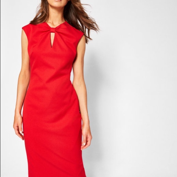 ted baker red bow dress